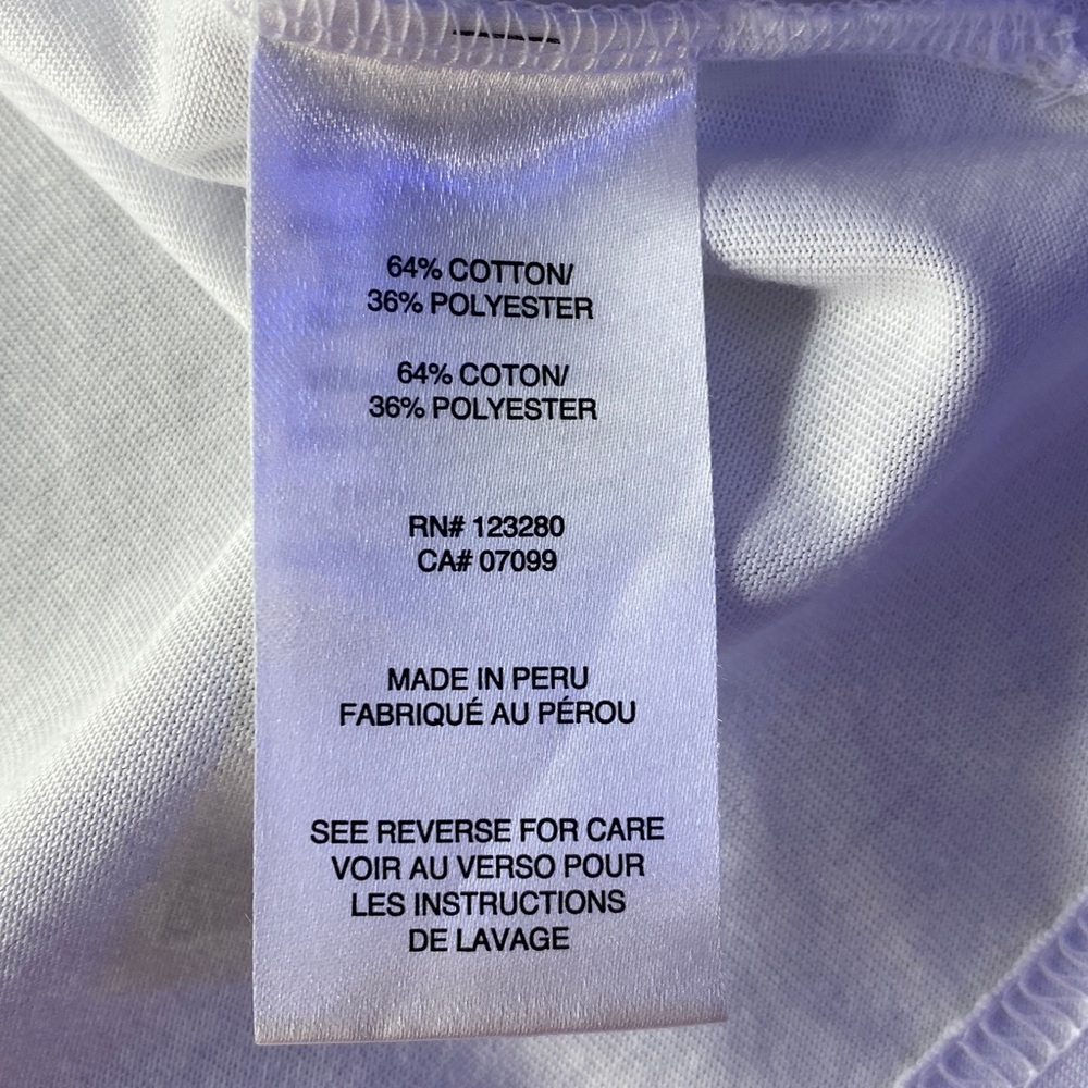 Travis Mathew White and Purple Polo Shirt - Picture 5 of 7